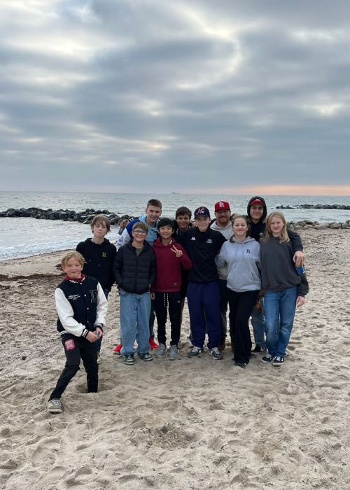 Gruppenfoto von der Baseballreise